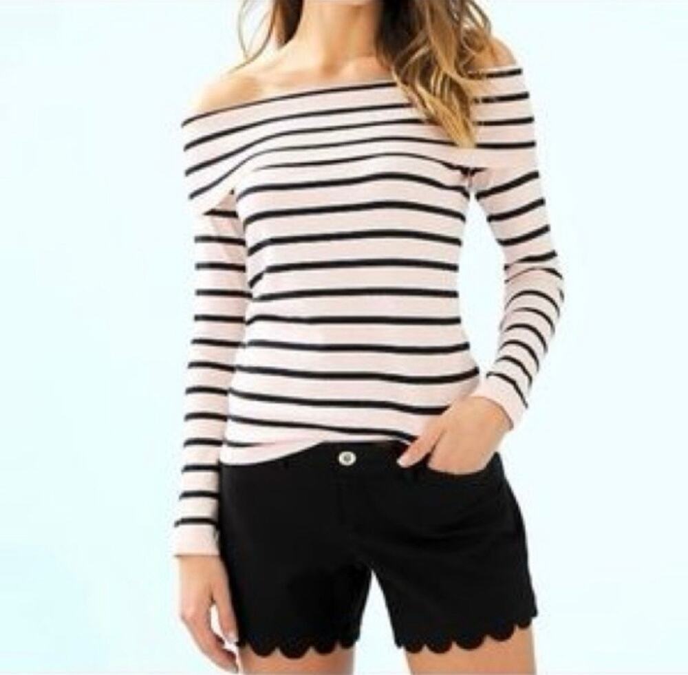 Lilly Pulitzer Clarette Off-the-Shoulder Sweater, Size S